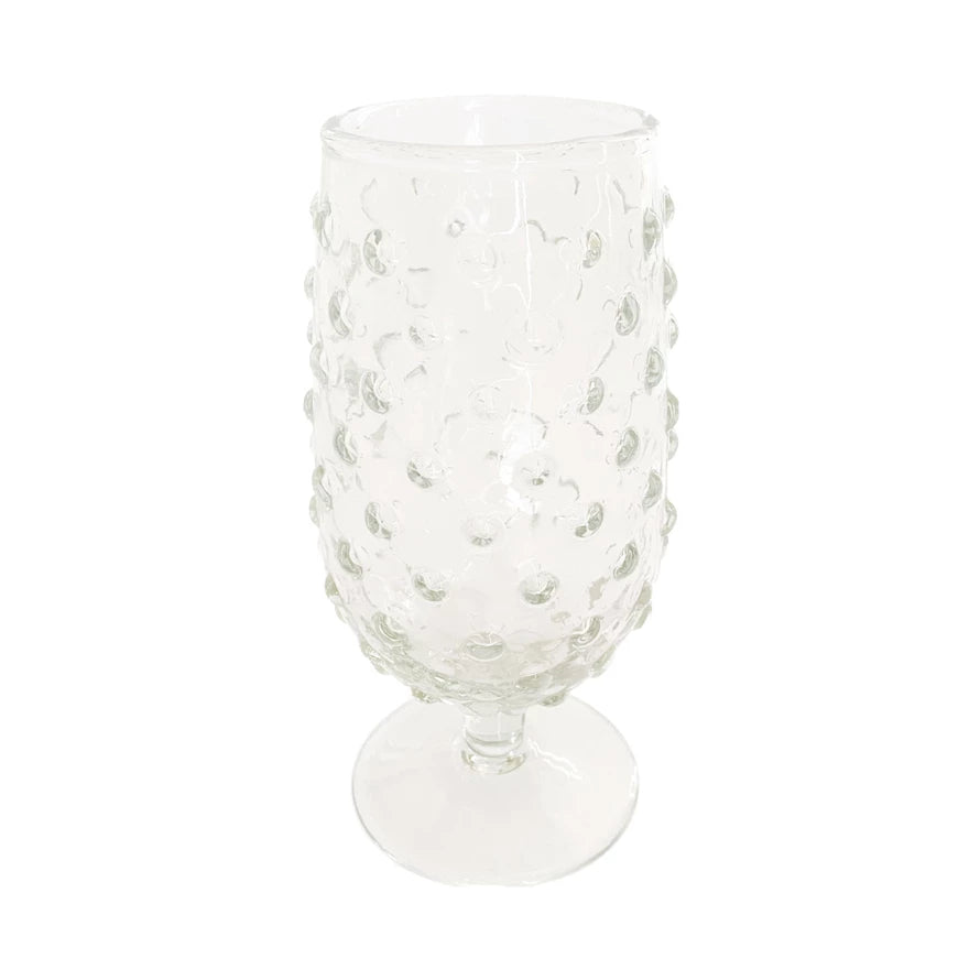 Hobnail Stemmed Glass