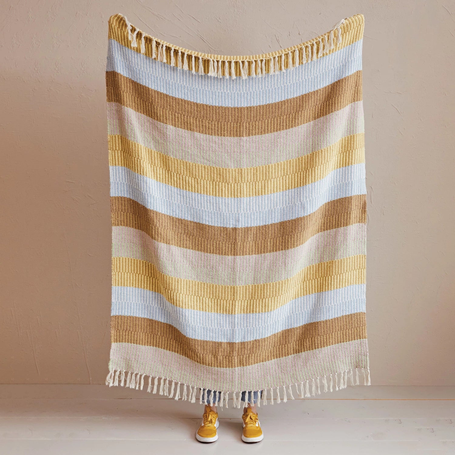 Striped Throw w/ Tassels