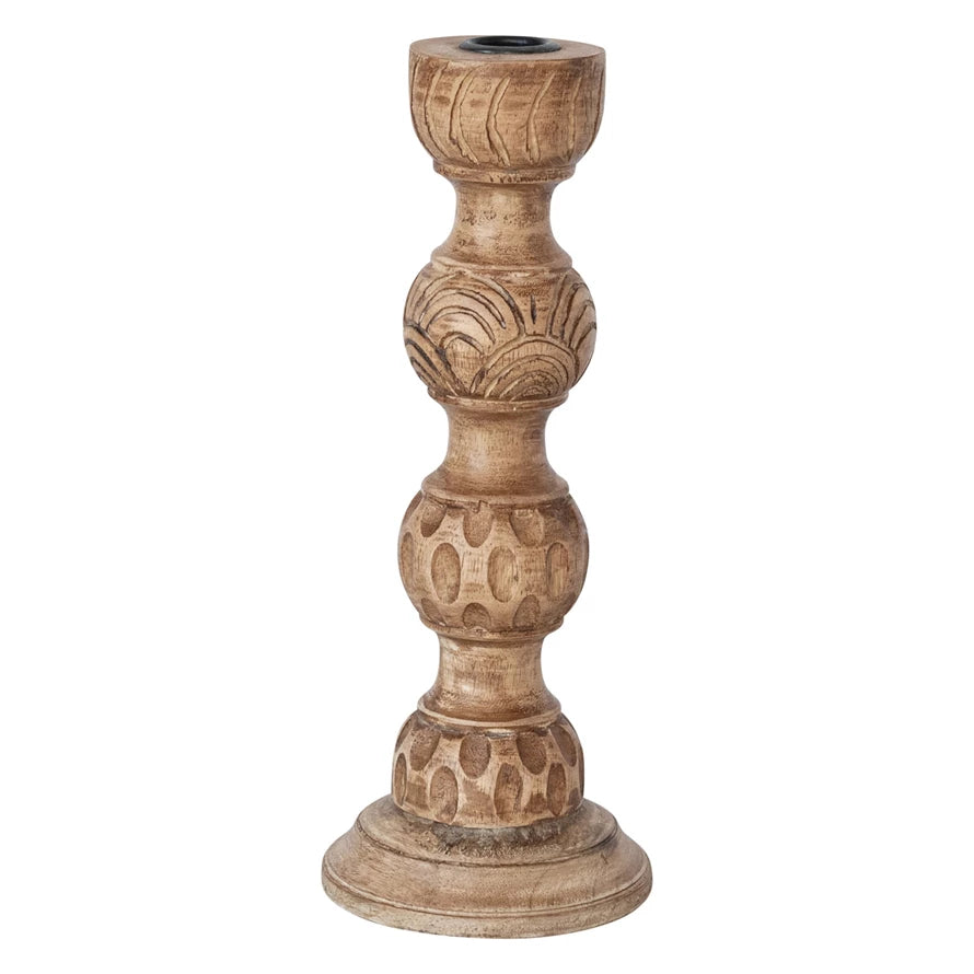 Hand Carved Taper Holder