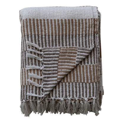 Stripes &amp; Fringe Throw