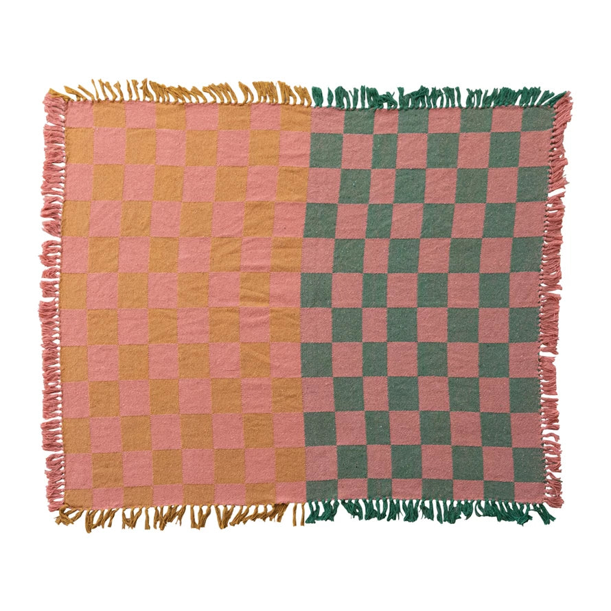 Two-Tone Checked Throw