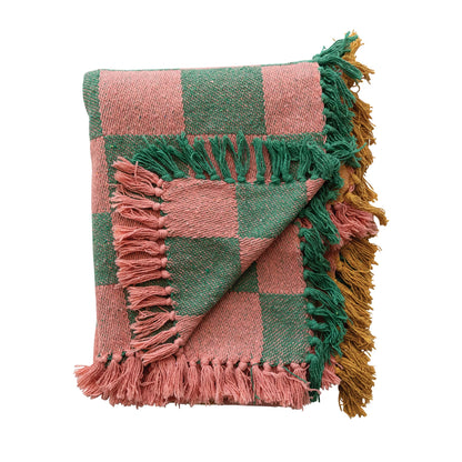 Two-Tone Checked Throw