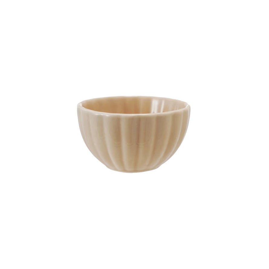 Stoneware Ribbed Bowl