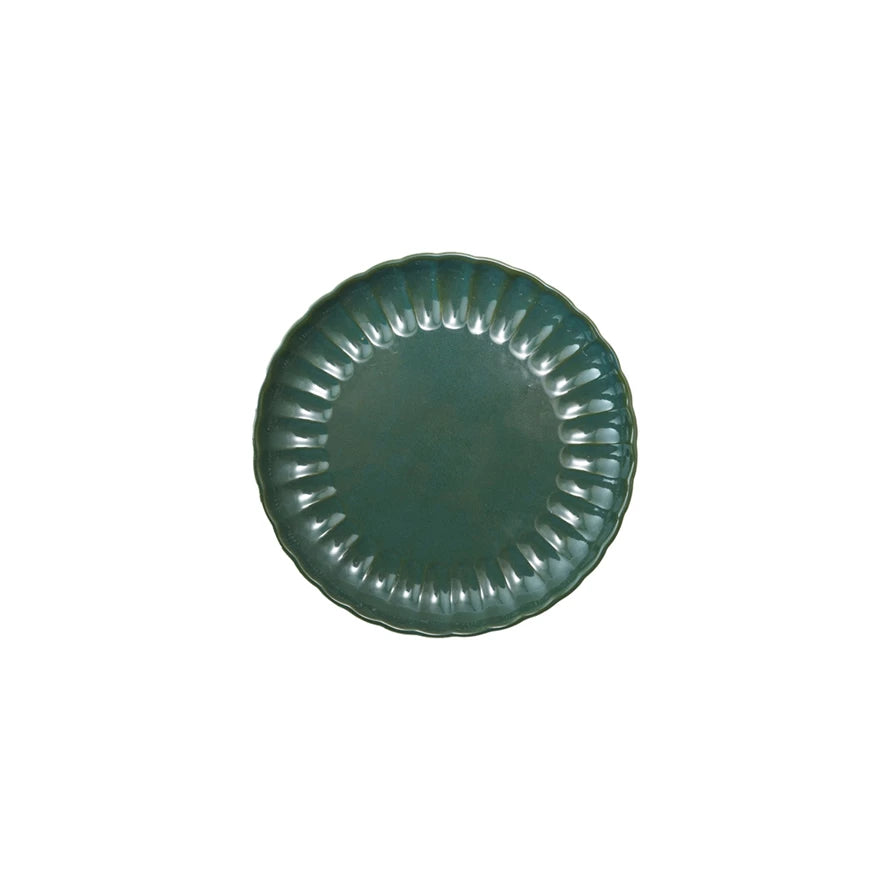 Fluted Plate - Green