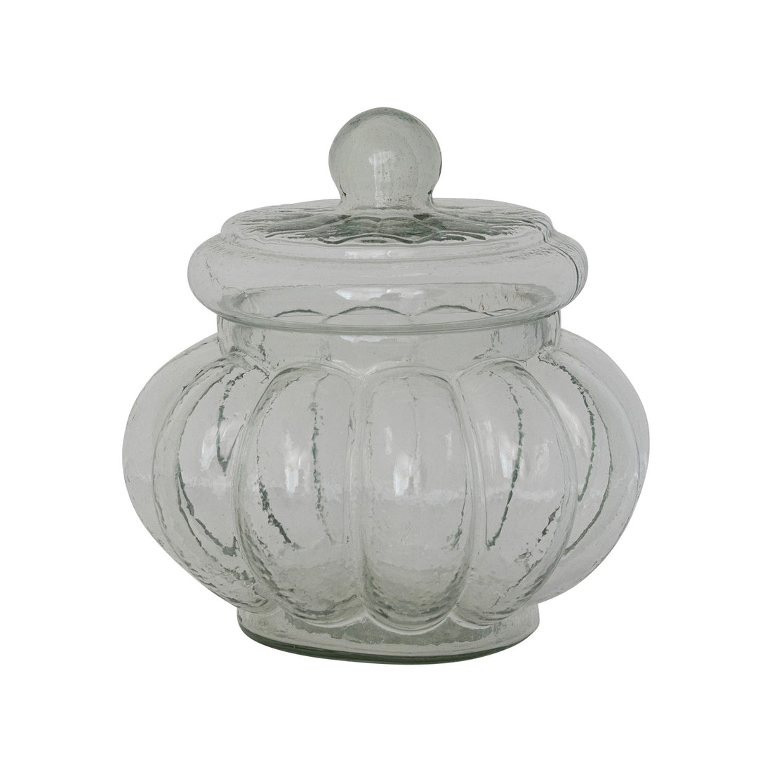 Ribbed Glass Jar