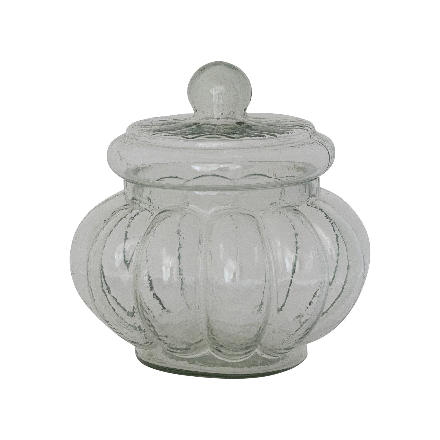 Ribbed Glass Jar