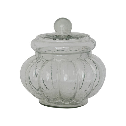 Ribbed Glass Jar