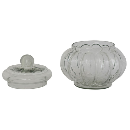 Ribbed Glass Jar