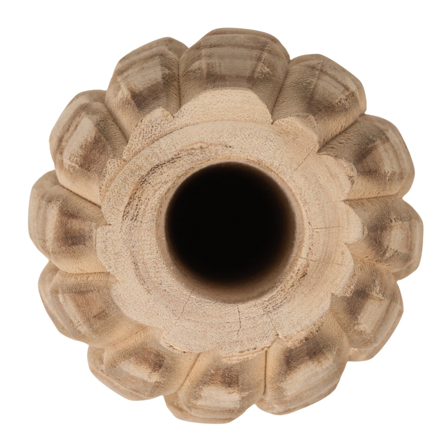 Carved Paulownia Wood Vase