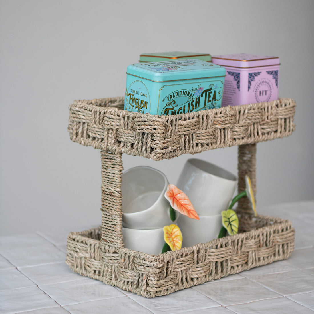 Seagrass 2-Tier Tray