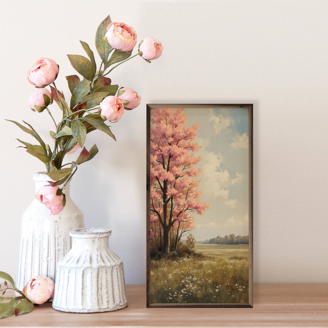 Pink Spring Tree Blossoming