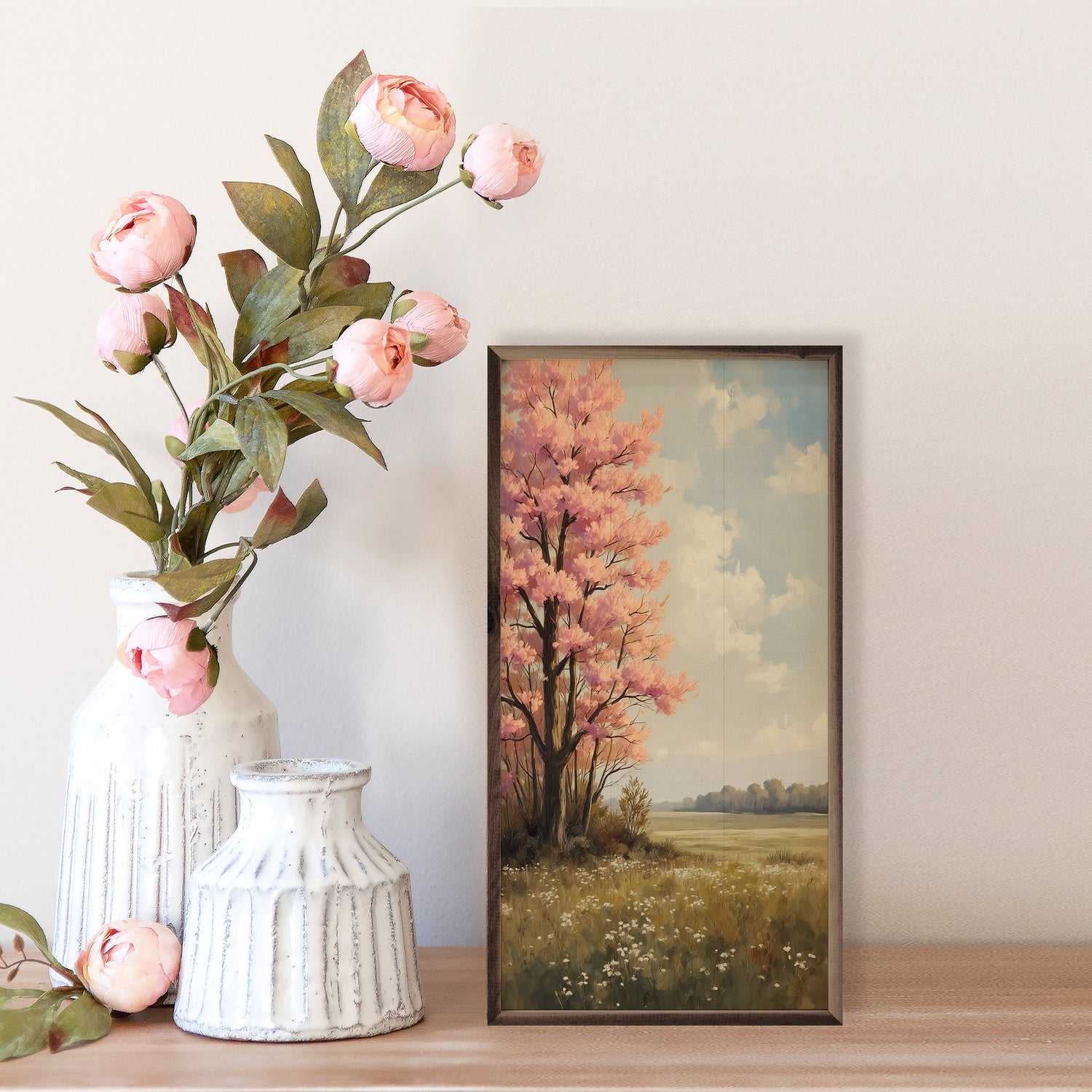 Pink Spring Tree Blossoming
