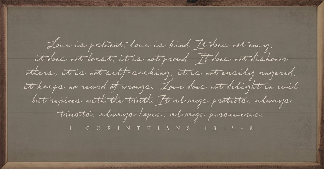 Love Is Patient Corinthians