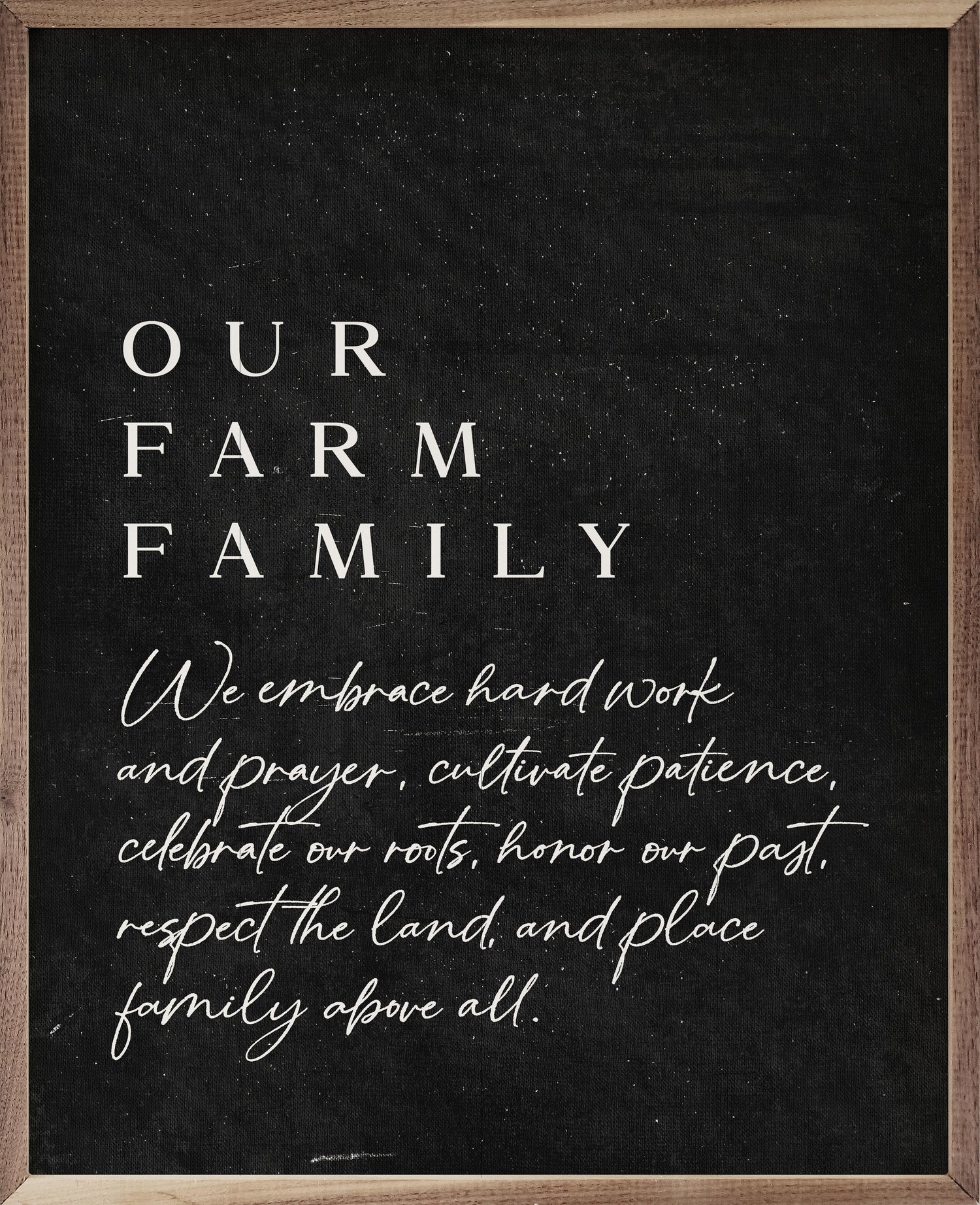 Our Farm Family Black