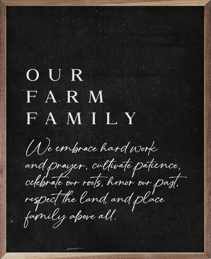 Our Farm Family Black