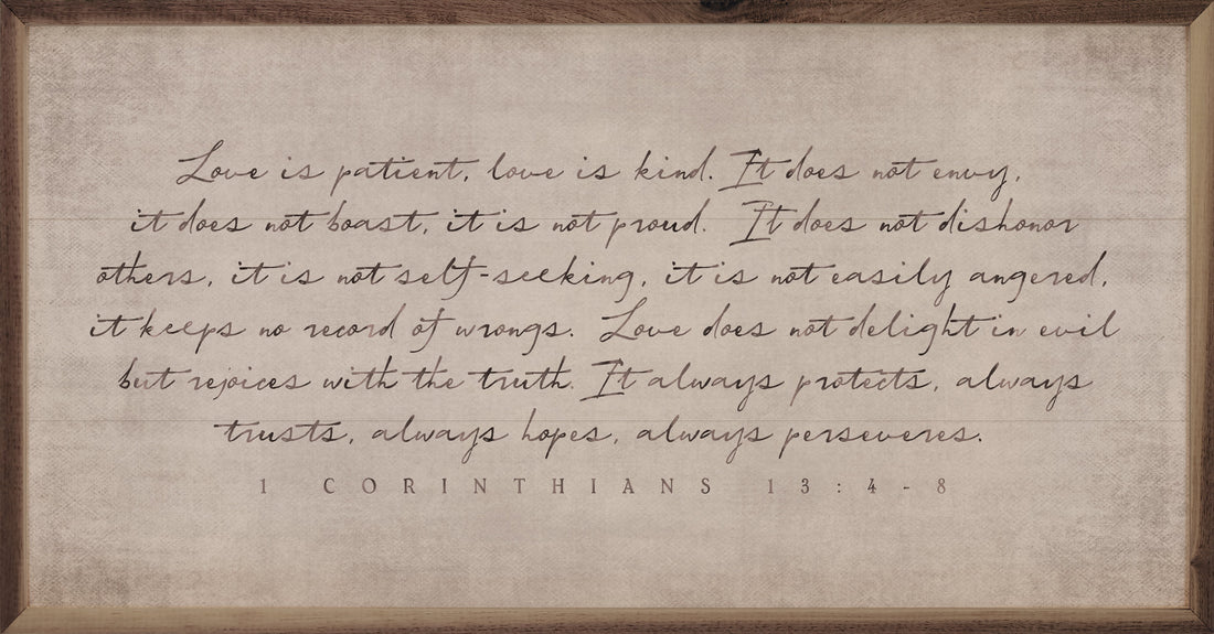 Love Is Patient Corinthians
