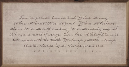 Love Is Patient Corinthians