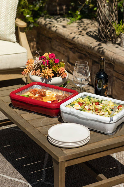 Premium Set - Pan Frame w/Lid &amp; Hot or Cold Gel Pack -Marble