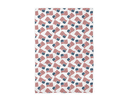 4th July Patriotic Red White Blue Flag Kitchen Towel Waffle