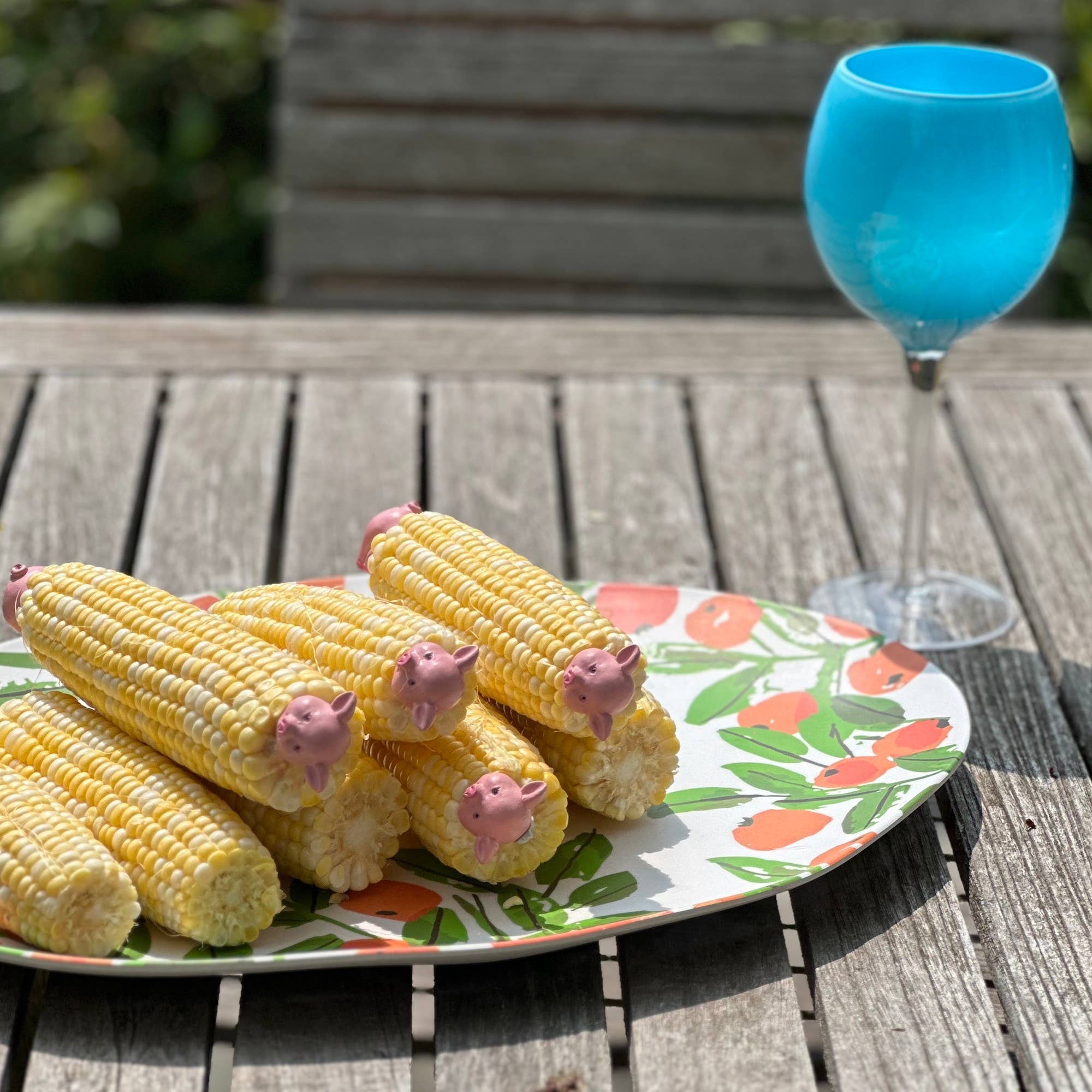 Outset Piglets Corn Holders, Set of 8