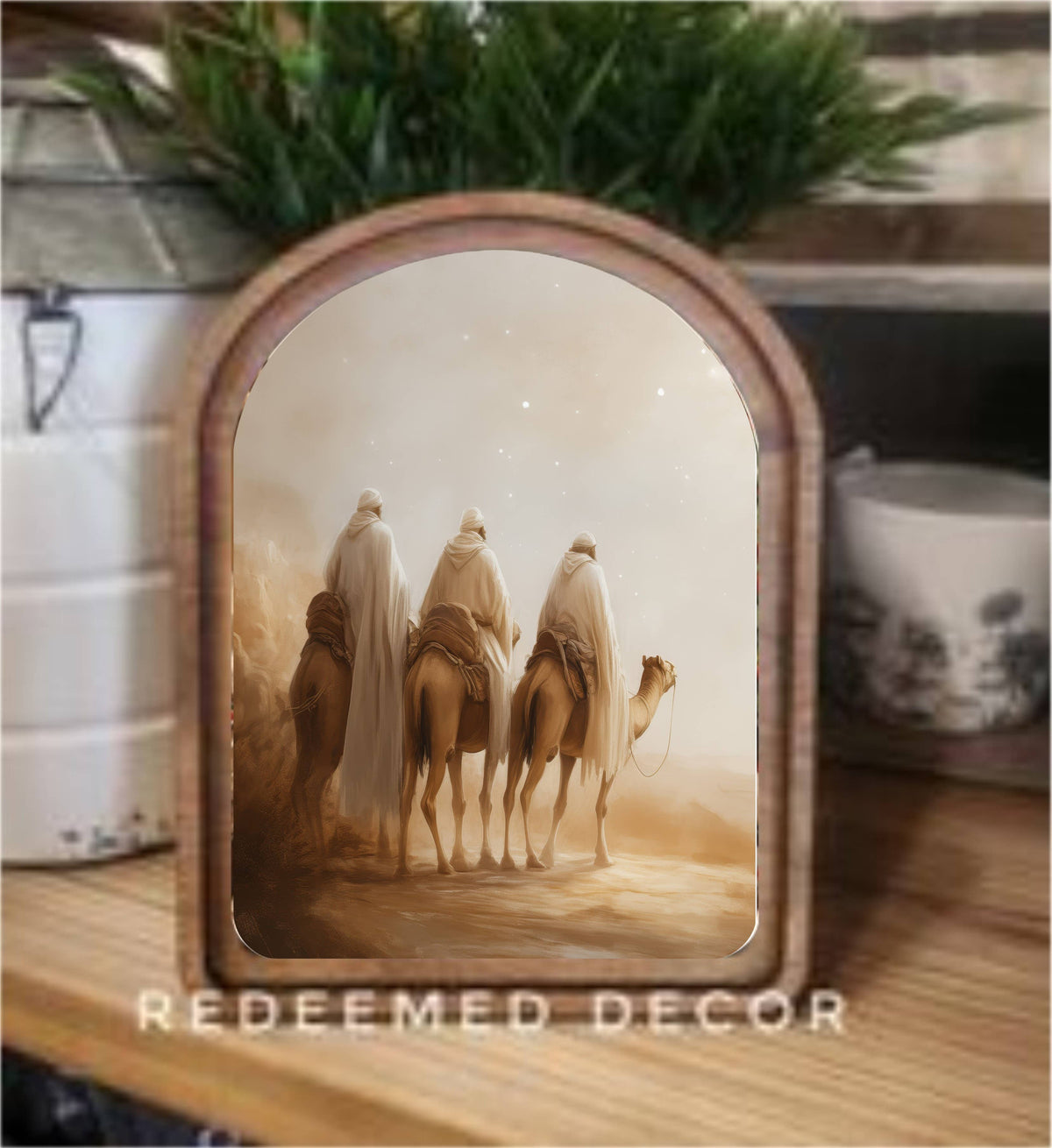 Arch Top Wise Men Framed Art