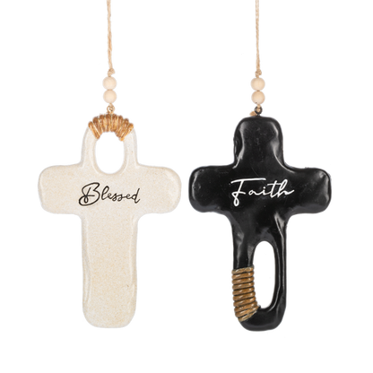 Bless/Faith Ornament