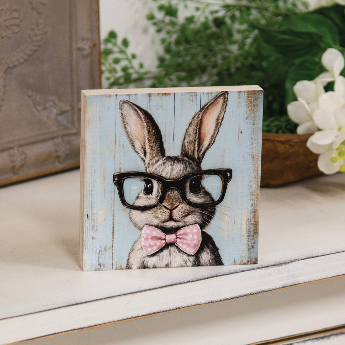 Bunny In Black Specs Block