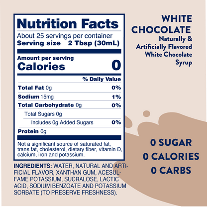 White Chocolate Syrup - Sugar Free