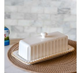Stripe Butter Dish