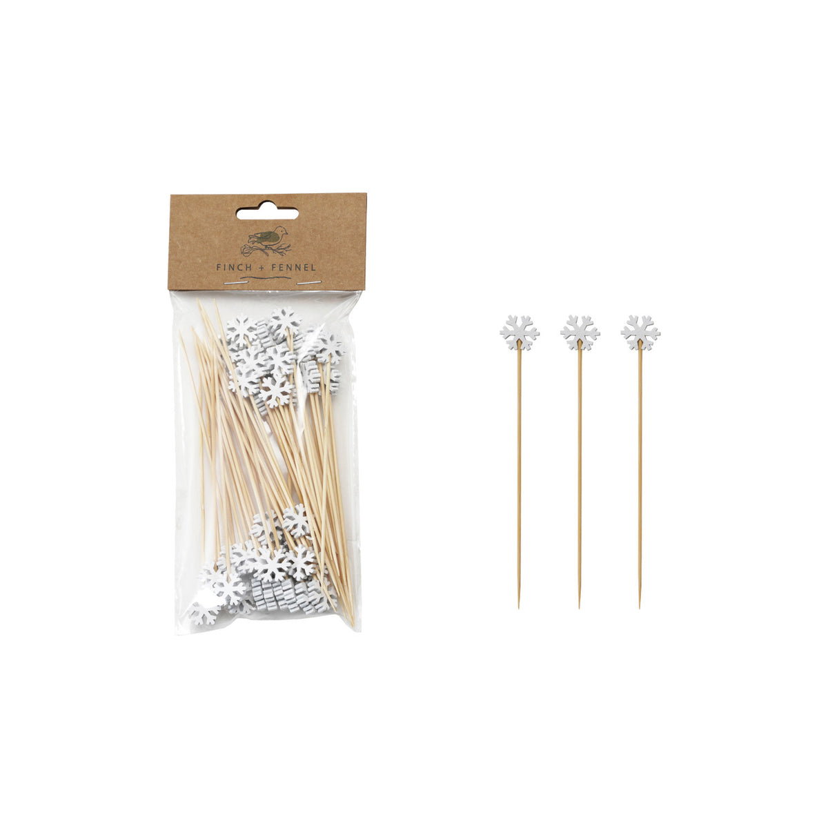 Snowflake Bamboo Pick