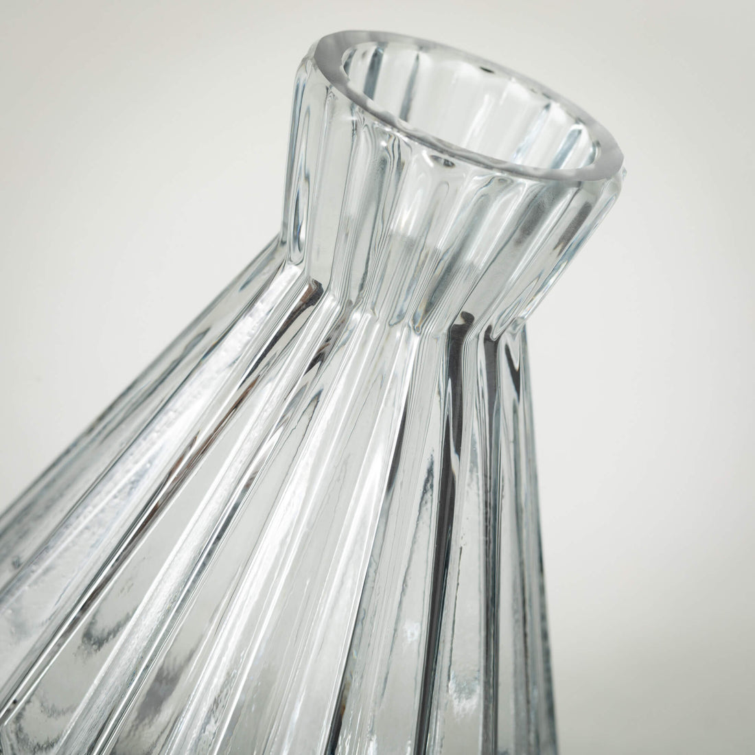 Ribbed Glass Vase