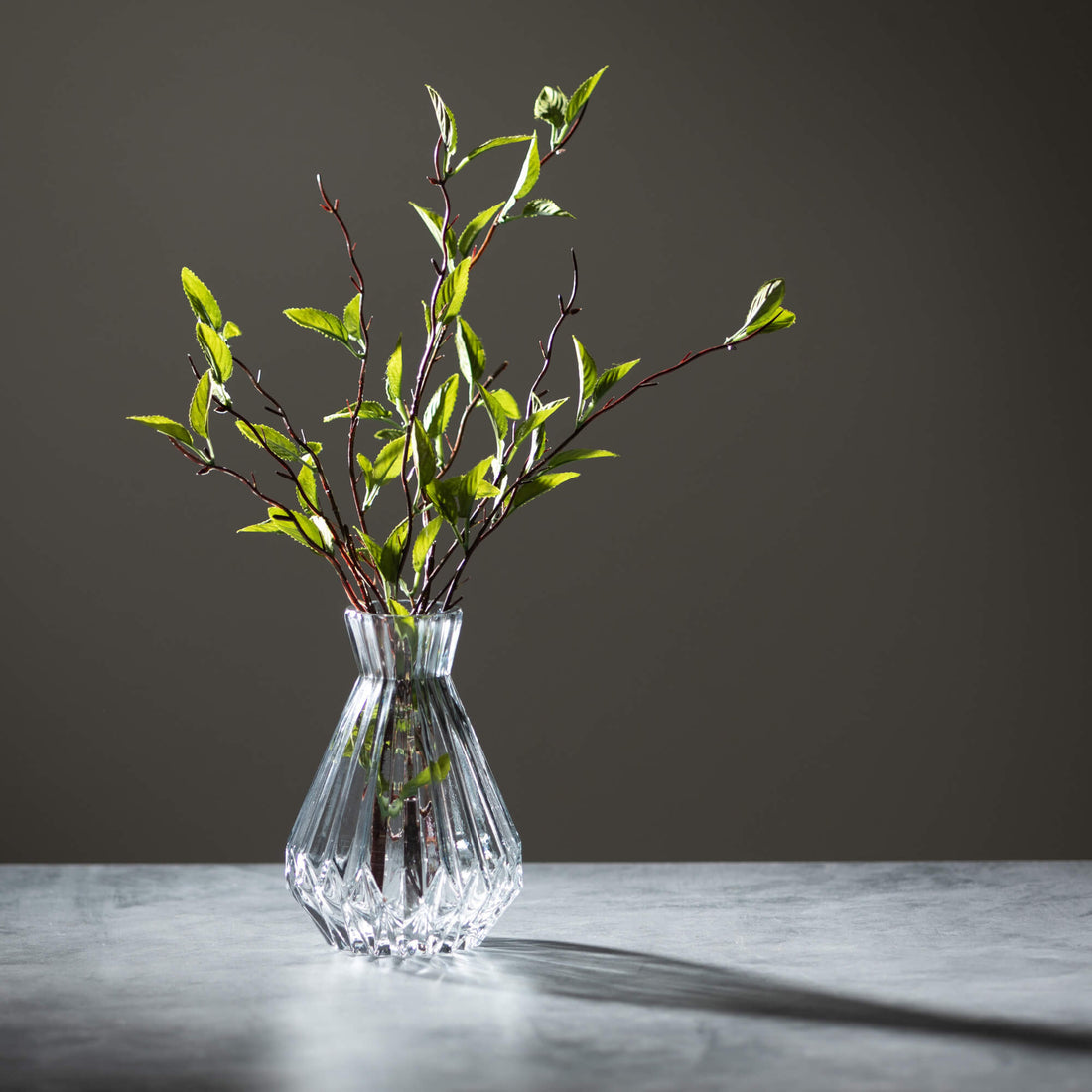 Ribbed Glass Vase