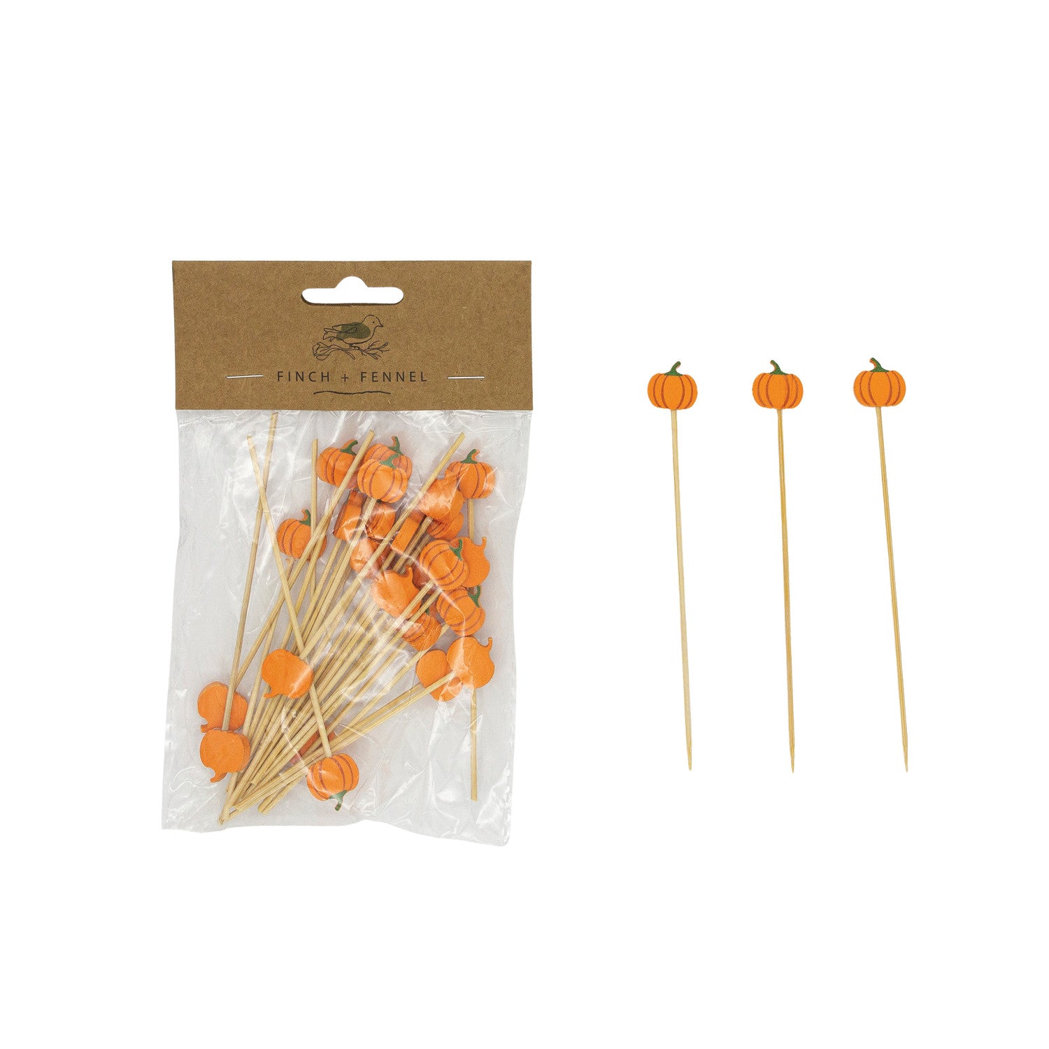 Pumpkin Bamboo Pick
