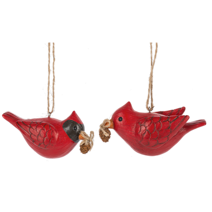 Folk Art Cardinal Ornament