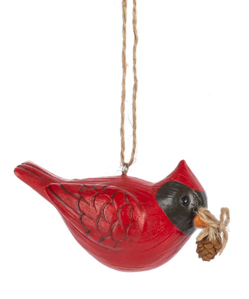 Folk Art Cardinal Ornament