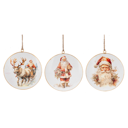 Santa Disk Ornament