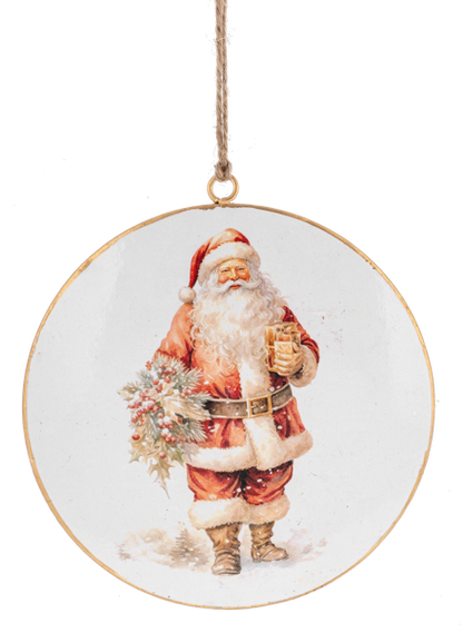 Santa Disk Ornament