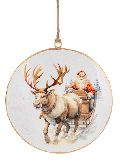 Santa Disk Ornament