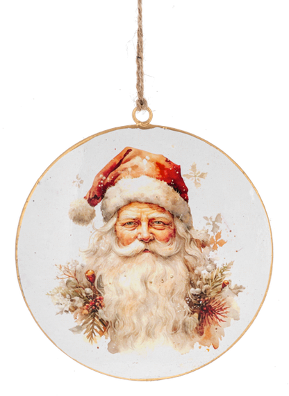 Santa Disk Ornament