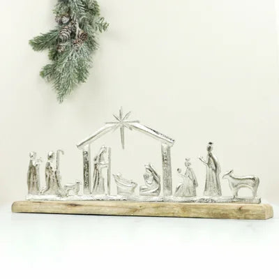 Aluminum Nativity Scene