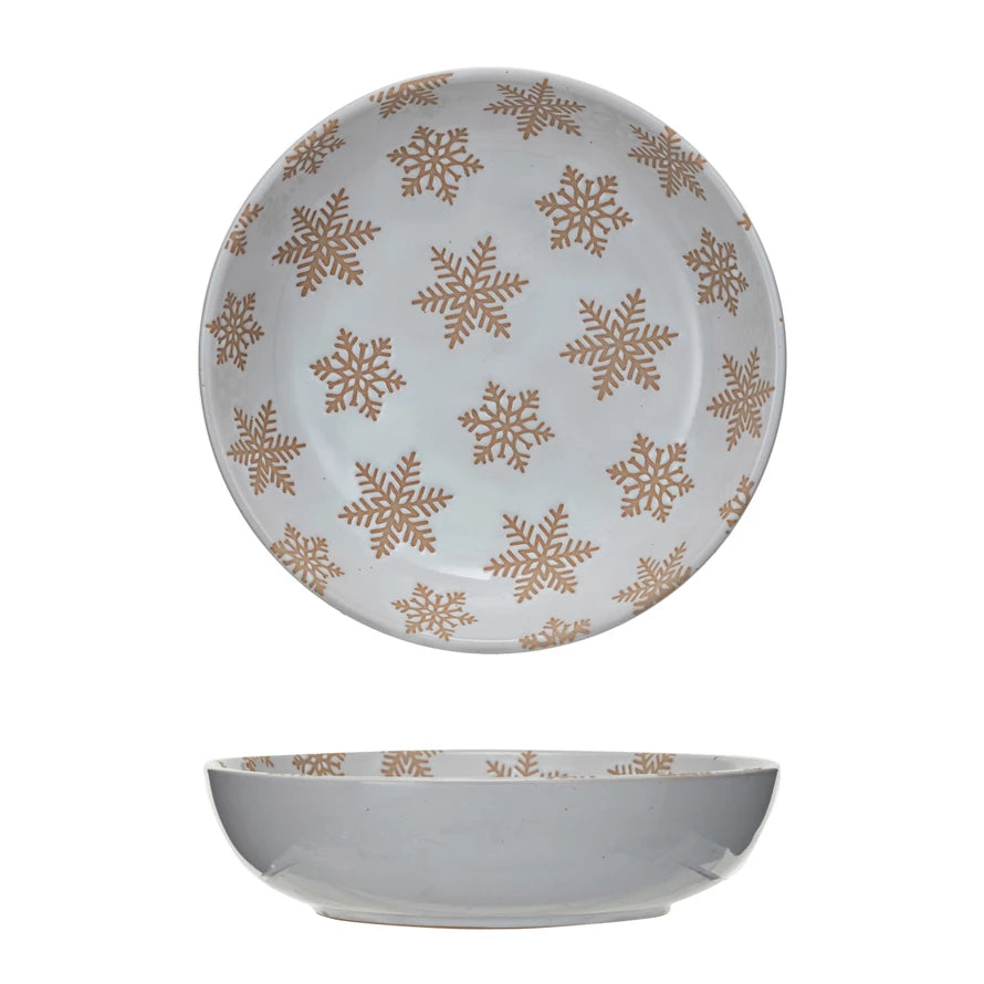 Stoneware Snowflake Bowl