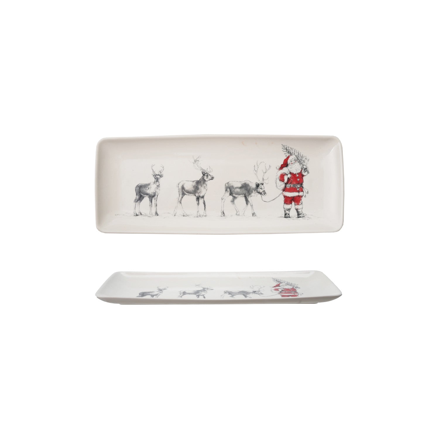 Santa Reindeer Plater