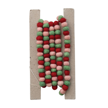 Wool Felt Ball Garland