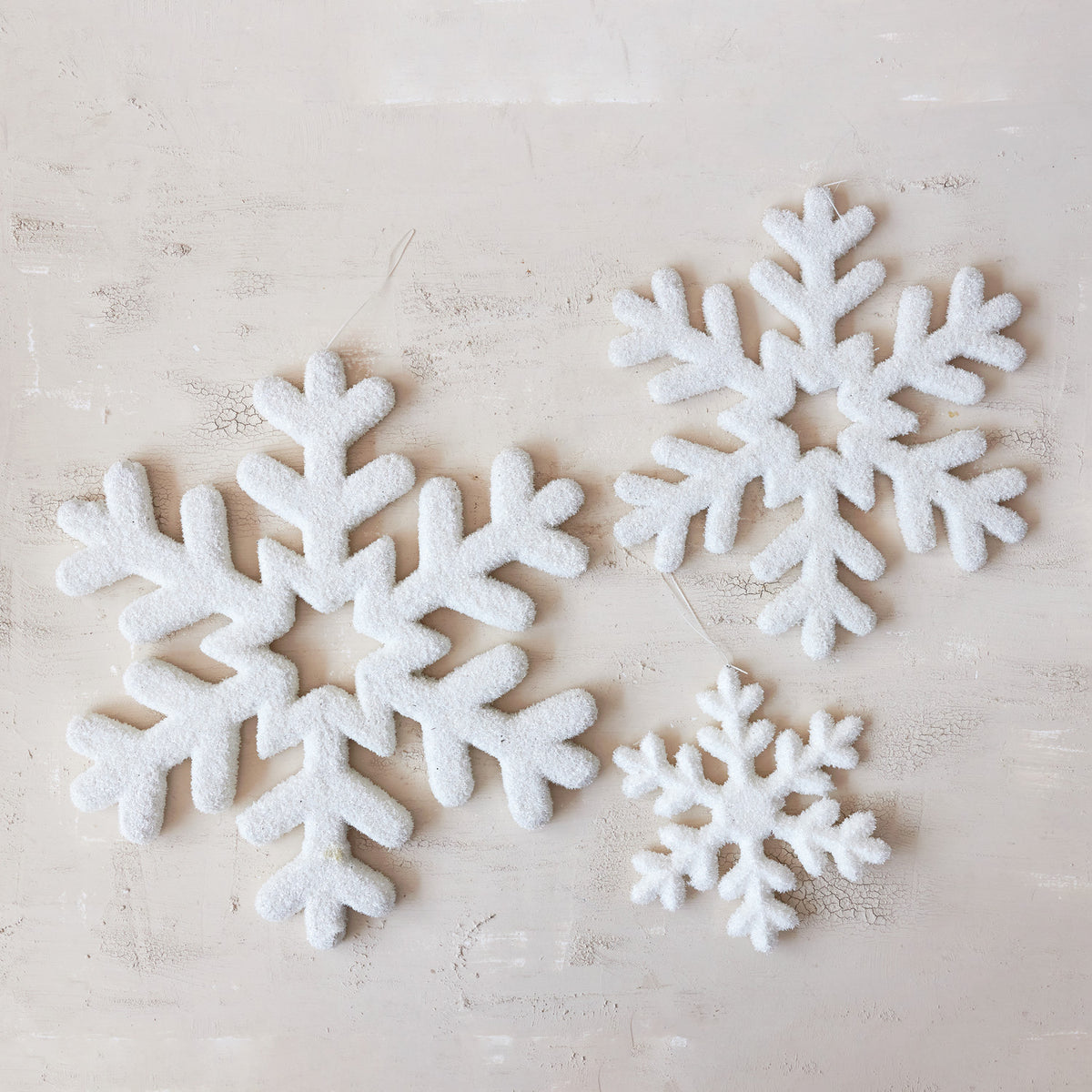 Flocked Foam Snowflake
