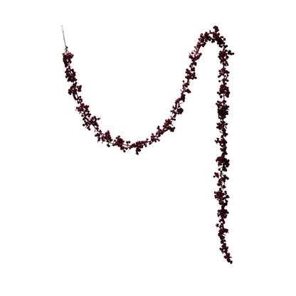 Flocking Burgundy Garland