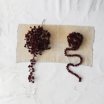 Flocking Burgundy Garland