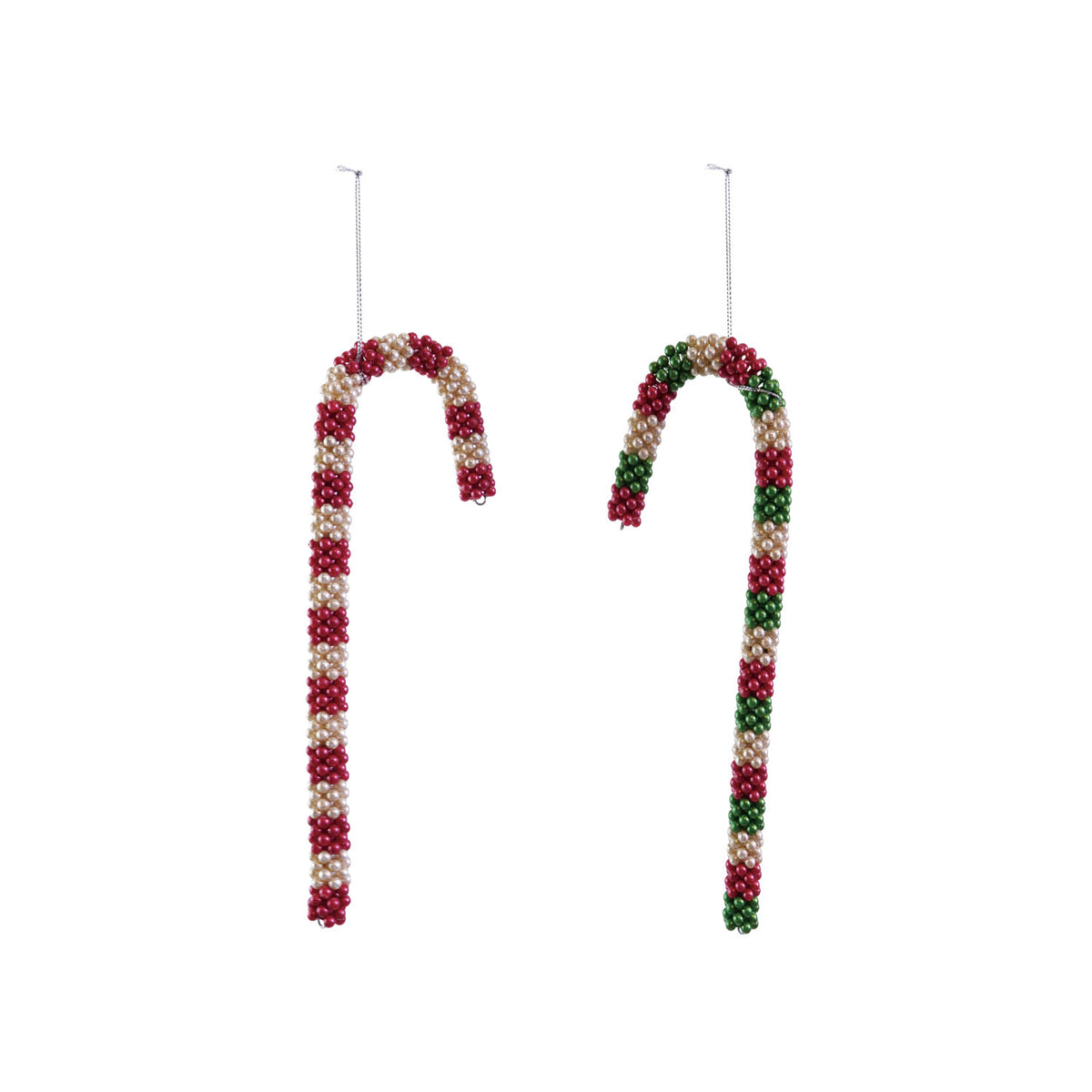 Beaded Candy Cane Ornament