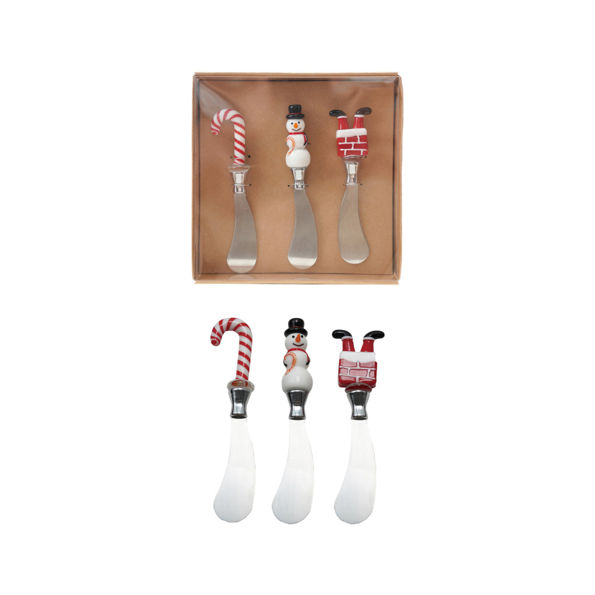 Canape Knives w/ Holiday Handles