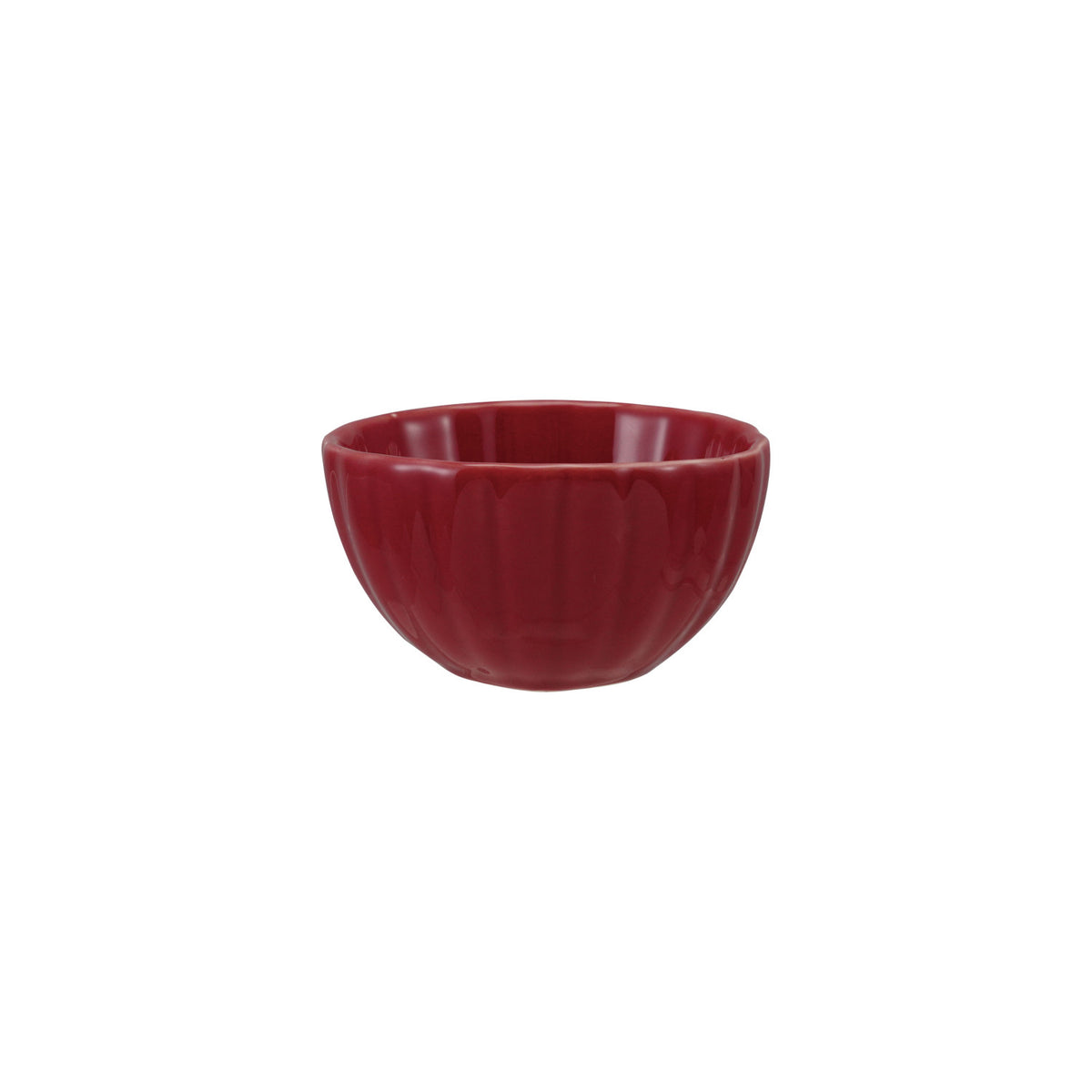 Ribbed Red Bowl