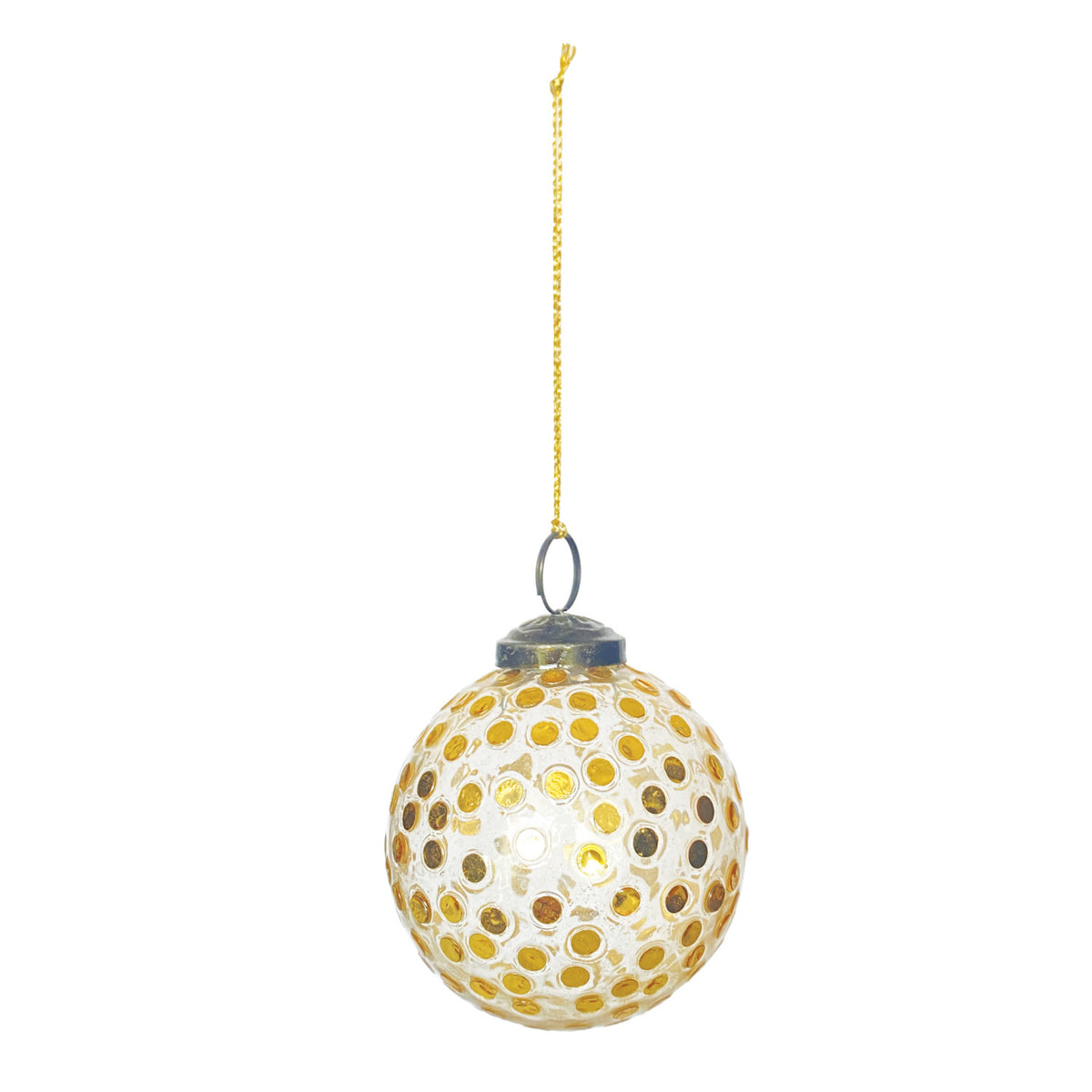 Embedded Gold Sequins Ornament